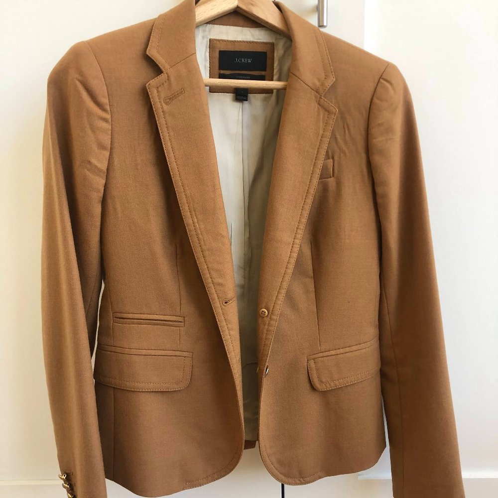 Brown J Crew Schoolboy Blazer Size 0 (damage)